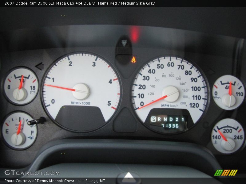 Flame Red / Medium Slate Gray 2007 Dodge Ram 3500 SLT Mega Cab 4x4 Dually