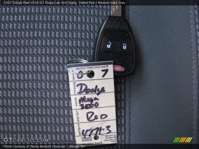 Flame Red / Medium Slate Gray 2007 Dodge Ram 3500 SLT Mega Cab 4x4 Dually