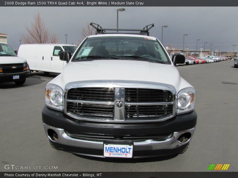 Bright White / Medium Slate Gray 2008 Dodge Ram 1500 TRX4 Quad Cab 4x4