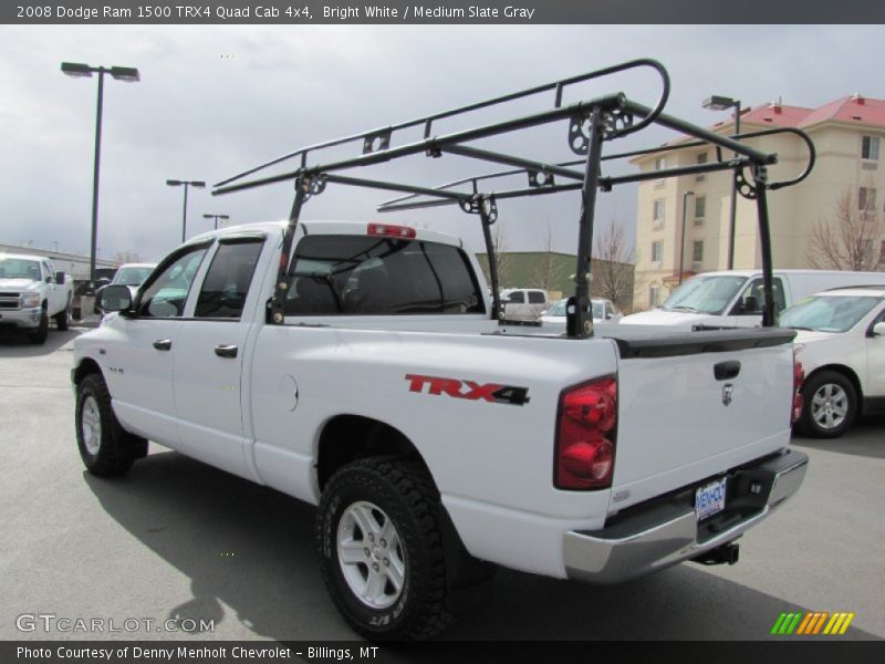 Bright White / Medium Slate Gray 2008 Dodge Ram 1500 TRX4 Quad Cab 4x4