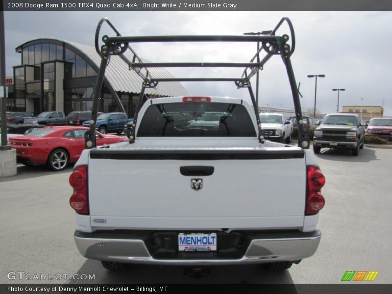 Bright White / Medium Slate Gray 2008 Dodge Ram 1500 TRX4 Quad Cab 4x4