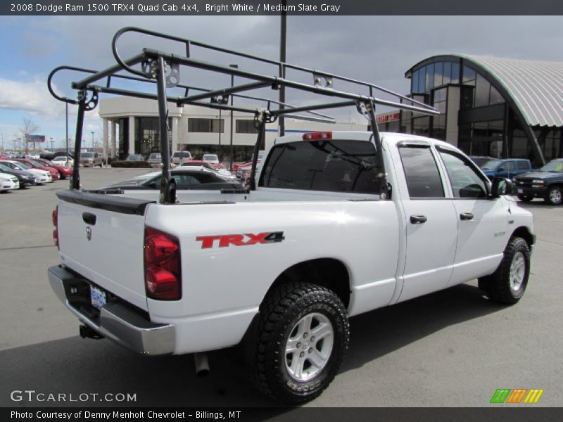 Bright White / Medium Slate Gray 2008 Dodge Ram 1500 TRX4 Quad Cab 4x4
