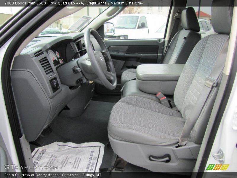 Bright White / Medium Slate Gray 2008 Dodge Ram 1500 TRX4 Quad Cab 4x4