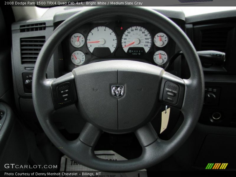 Bright White / Medium Slate Gray 2008 Dodge Ram 1500 TRX4 Quad Cab 4x4