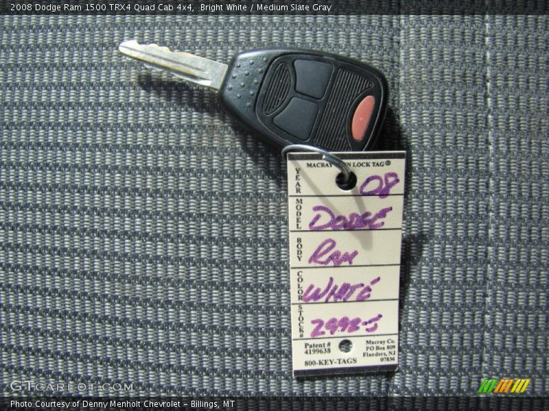 Bright White / Medium Slate Gray 2008 Dodge Ram 1500 TRX4 Quad Cab 4x4