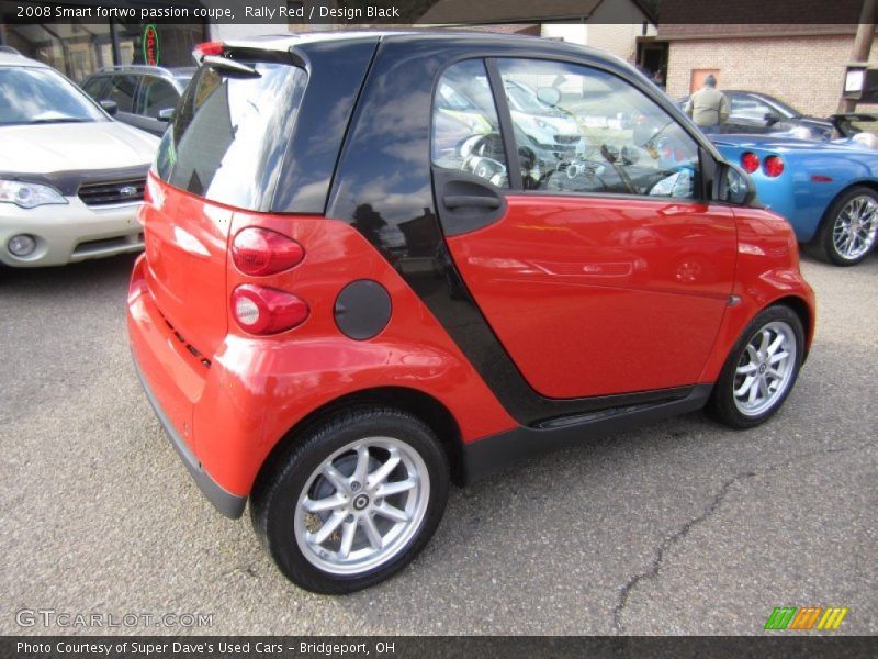 Rally Red / Design Black 2008 Smart fortwo passion coupe