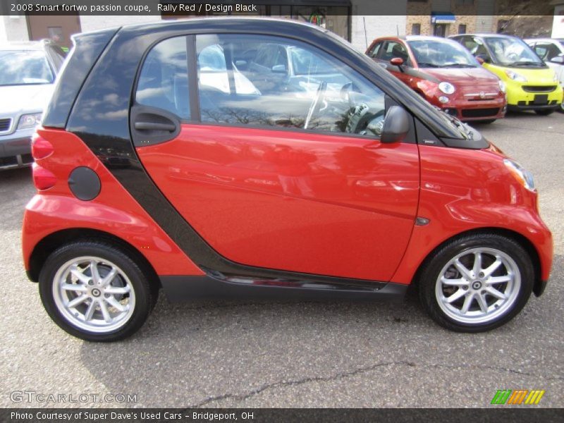 Rally Red / Design Black 2008 Smart fortwo passion coupe