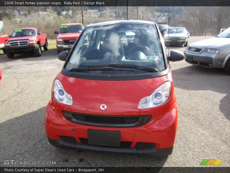 Rally Red / Design Black 2008 Smart fortwo passion coupe