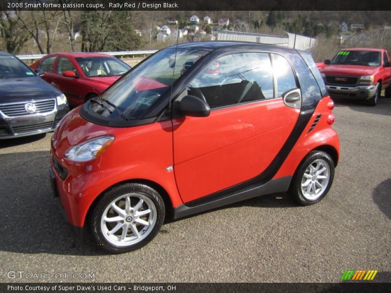 Rally Red / Design Black 2008 Smart fortwo passion coupe