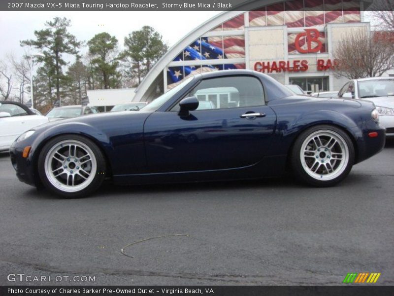 Stormy Blue Mica / Black 2007 Mazda MX-5 Miata Touring Hardtop Roadster