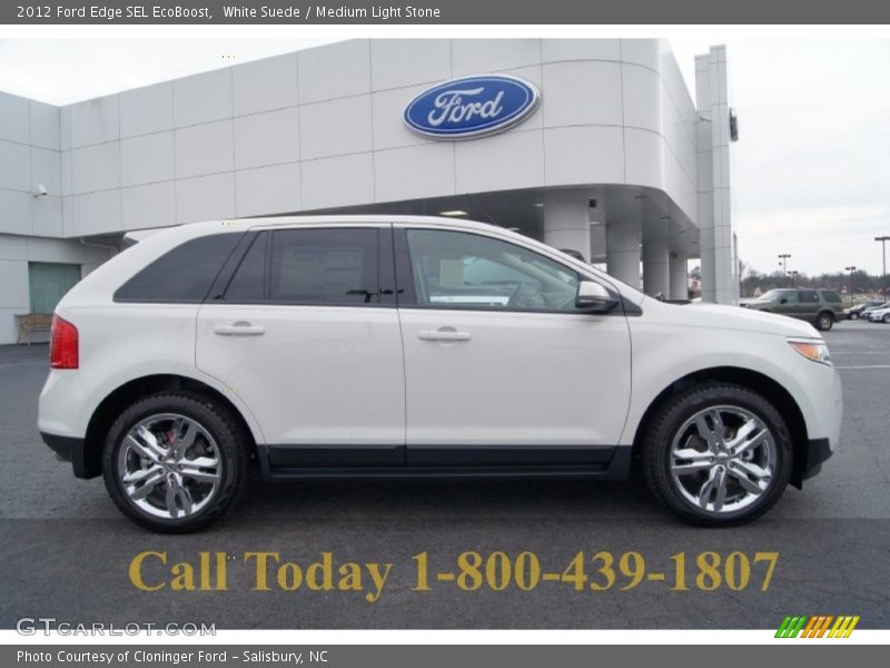 White Suede / Medium Light Stone 2012 Ford Edge SEL EcoBoost