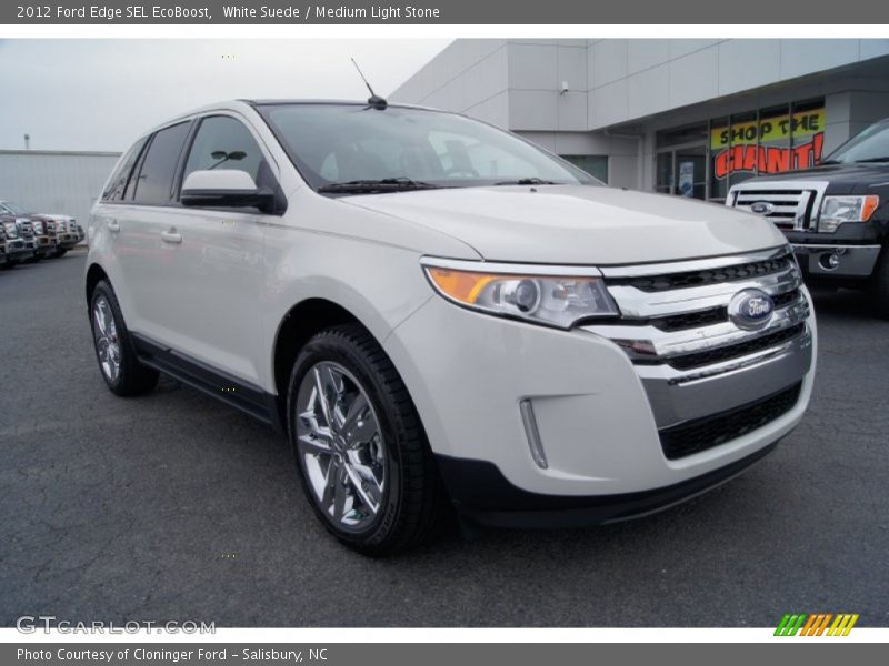White Suede / Medium Light Stone 2012 Ford Edge SEL EcoBoost