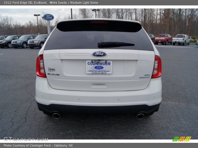 White Suede / Medium Light Stone 2012 Ford Edge SEL EcoBoost