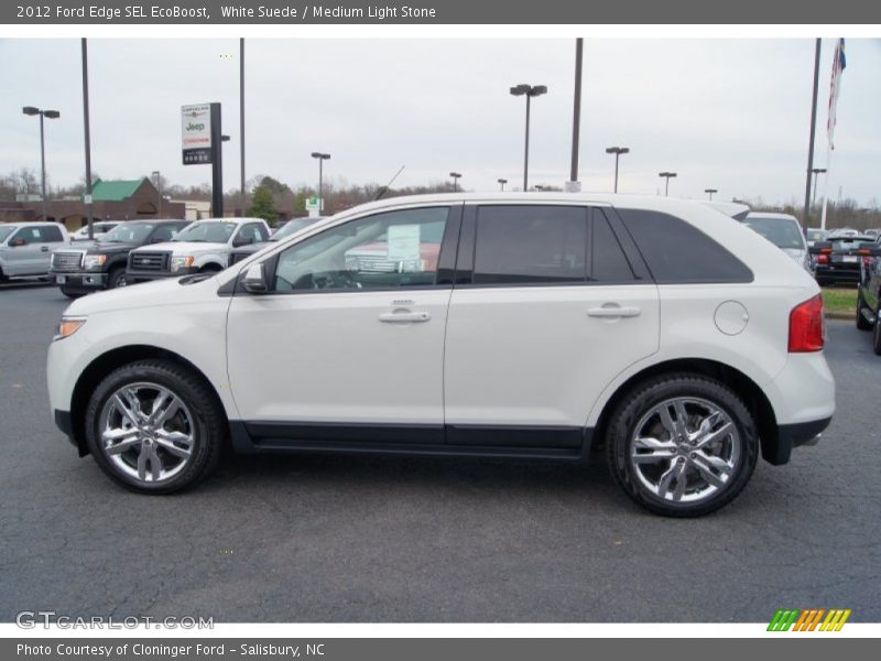 White Suede / Medium Light Stone 2012 Ford Edge SEL EcoBoost