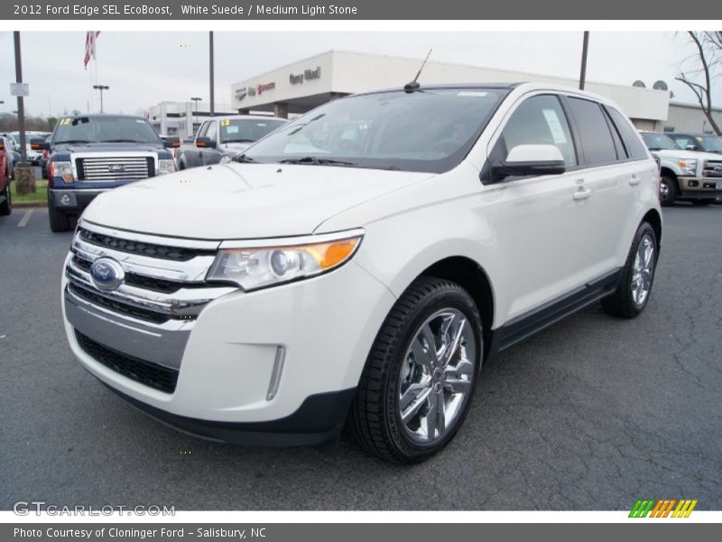 White Suede / Medium Light Stone 2012 Ford Edge SEL EcoBoost
