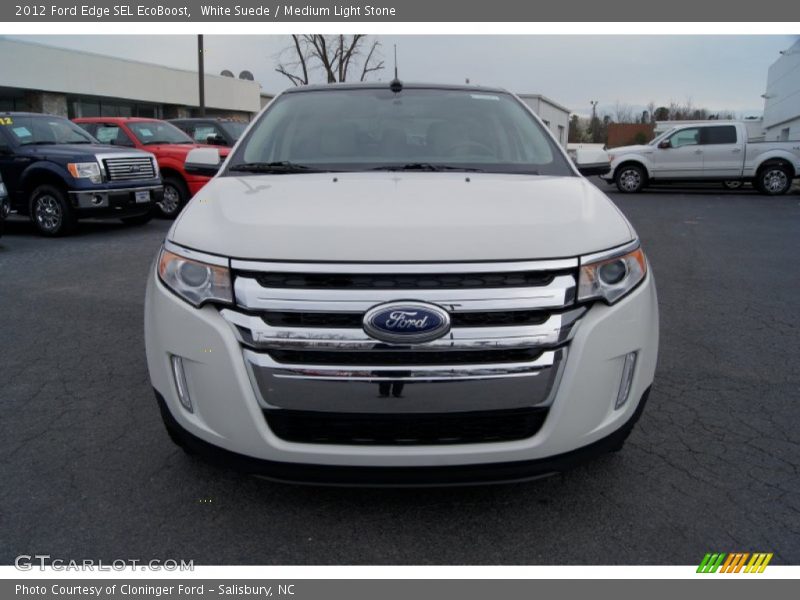White Suede / Medium Light Stone 2012 Ford Edge SEL EcoBoost
