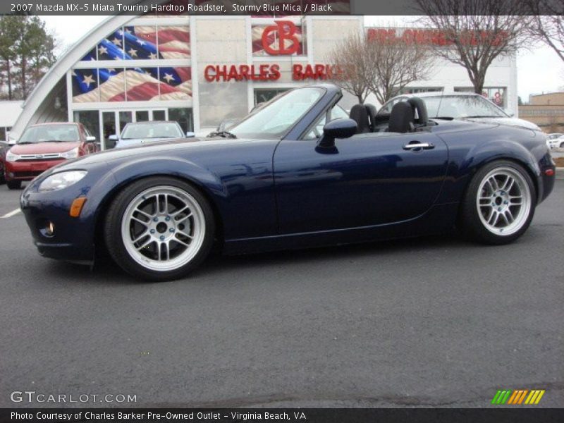 Stormy Blue Mica / Black 2007 Mazda MX-5 Miata Touring Hardtop Roadster