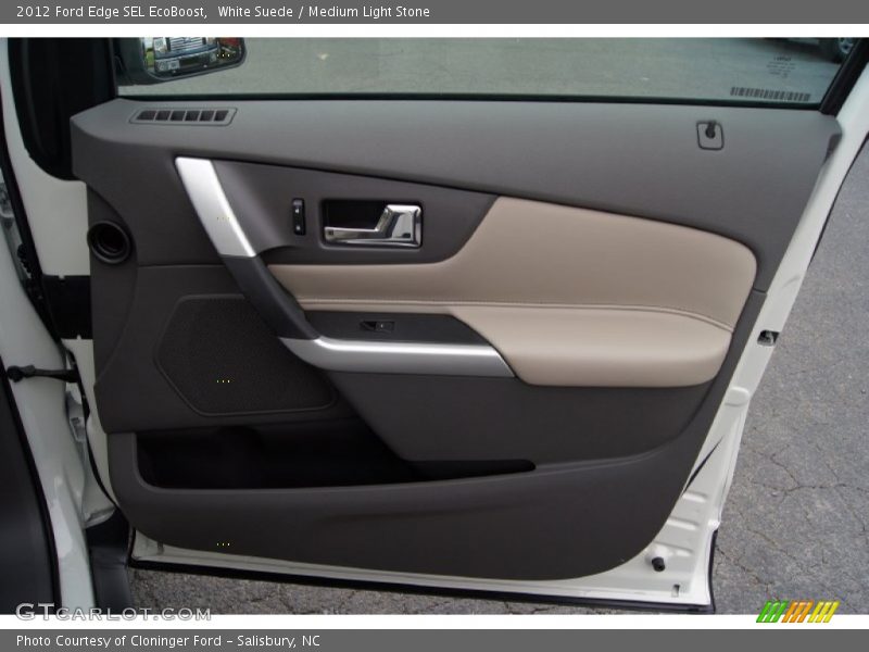 White Suede / Medium Light Stone 2012 Ford Edge SEL EcoBoost