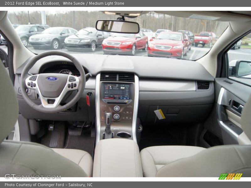White Suede / Medium Light Stone 2012 Ford Edge SEL EcoBoost
