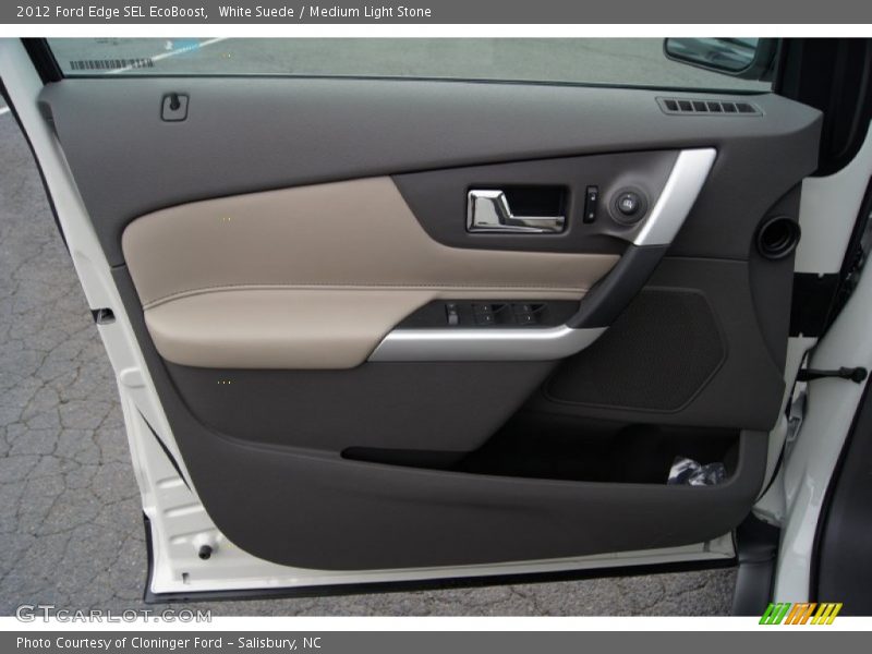 White Suede / Medium Light Stone 2012 Ford Edge SEL EcoBoost