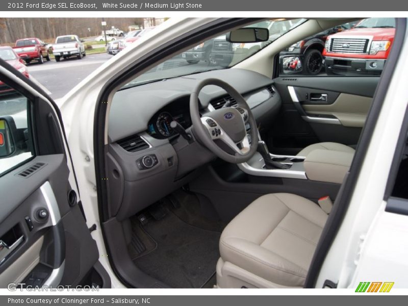 White Suede / Medium Light Stone 2012 Ford Edge SEL EcoBoost