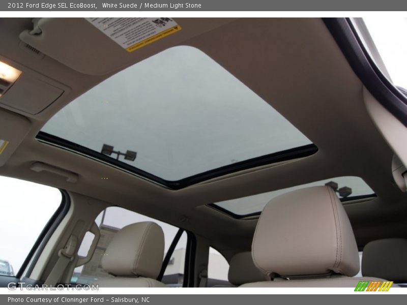 White Suede / Medium Light Stone 2012 Ford Edge SEL EcoBoost