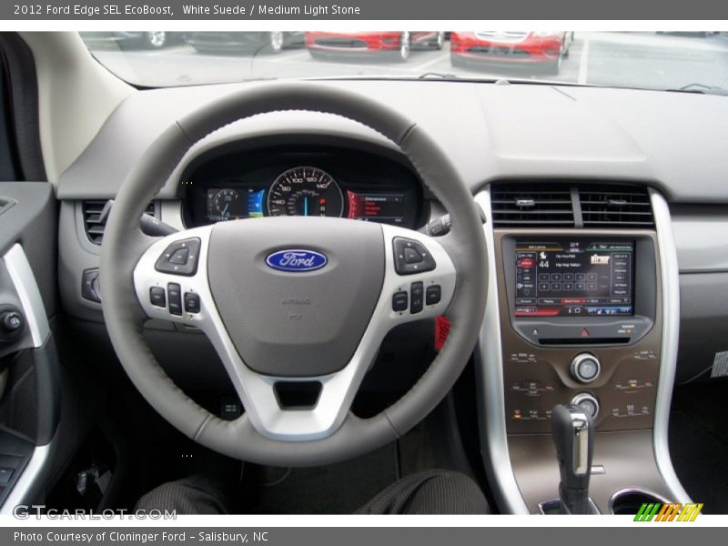 White Suede / Medium Light Stone 2012 Ford Edge SEL EcoBoost