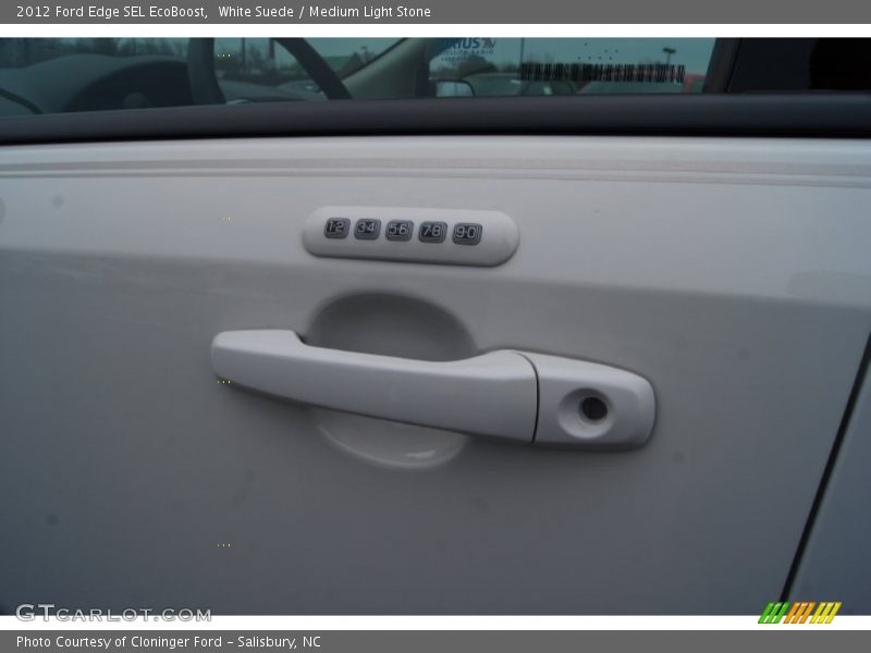 White Suede / Medium Light Stone 2012 Ford Edge SEL EcoBoost