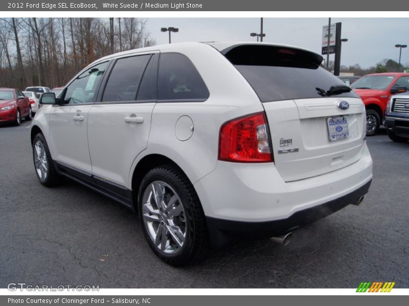White Suede / Medium Light Stone 2012 Ford Edge SEL EcoBoost
