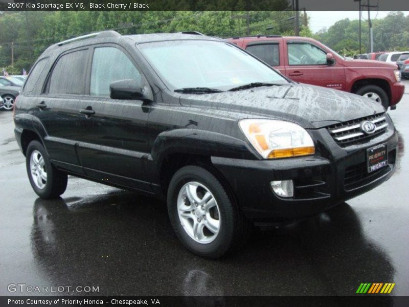 Black Cherry / Black 2007 Kia Sportage EX V6