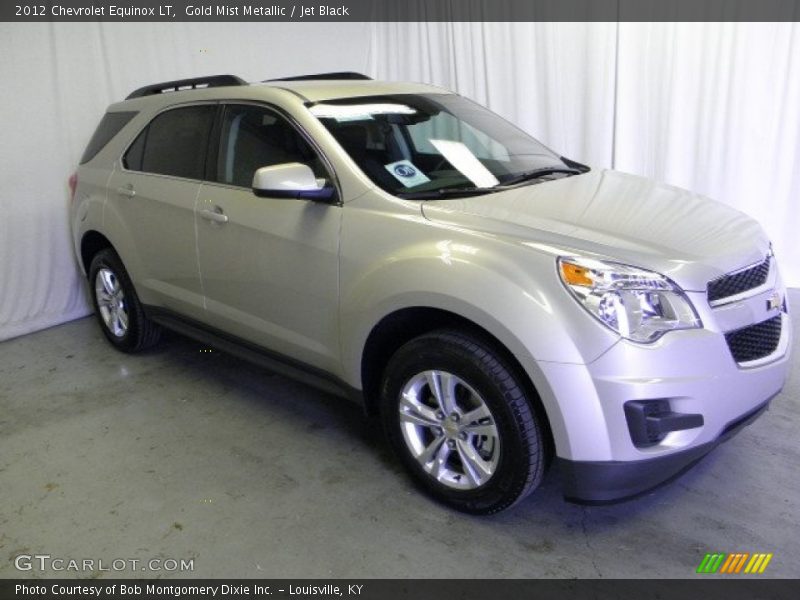 Gold Mist Metallic / Jet Black 2012 Chevrolet Equinox LT