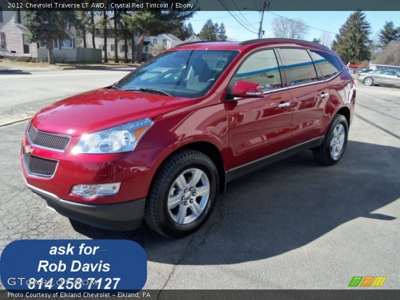 Crystal Red Tintcoat / Ebony 2012 Chevrolet Traverse LT AWD