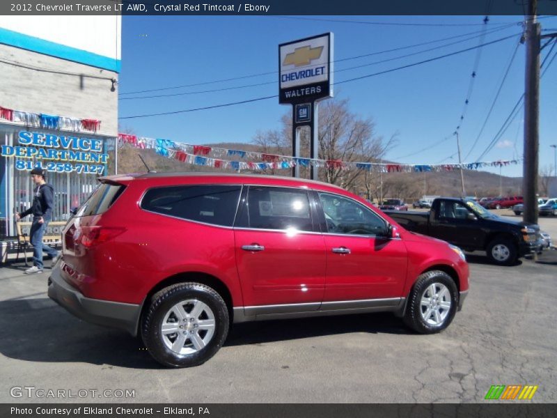 Crystal Red Tintcoat / Ebony 2012 Chevrolet Traverse LT AWD