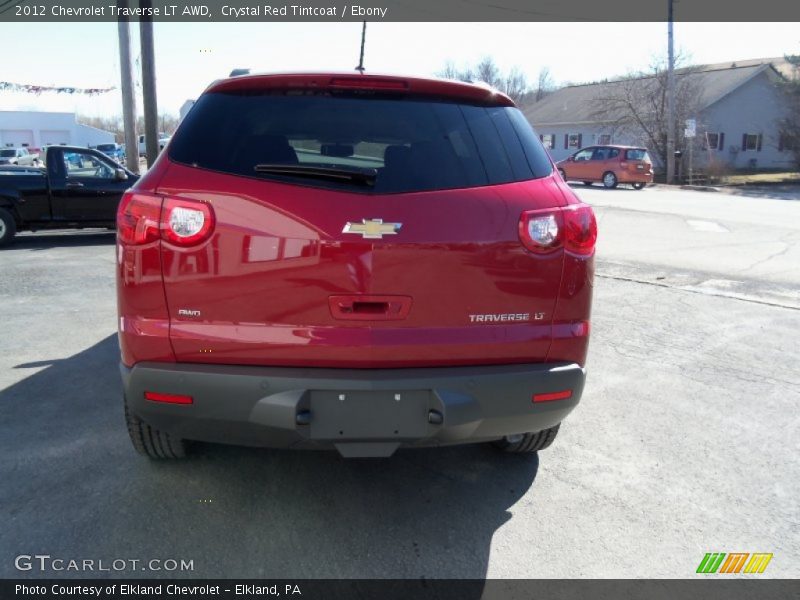 Crystal Red Tintcoat / Ebony 2012 Chevrolet Traverse LT AWD