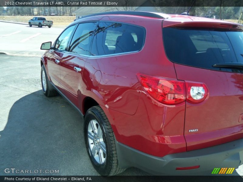 Crystal Red Tintcoat / Ebony 2012 Chevrolet Traverse LT AWD