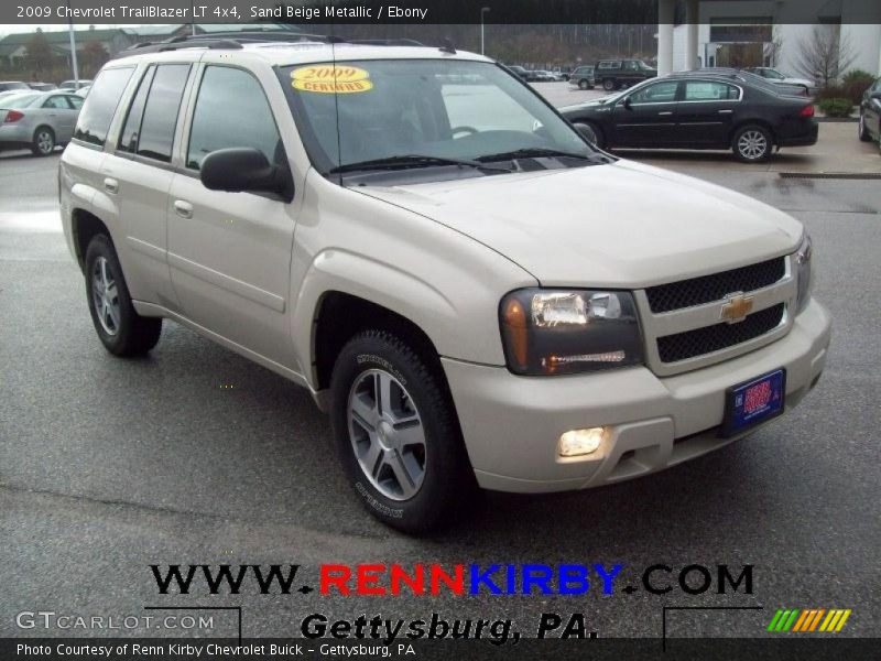 Sand Beige Metallic / Ebony 2009 Chevrolet TrailBlazer LT 4x4