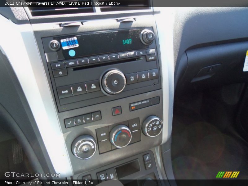 Crystal Red Tintcoat / Ebony 2012 Chevrolet Traverse LT AWD