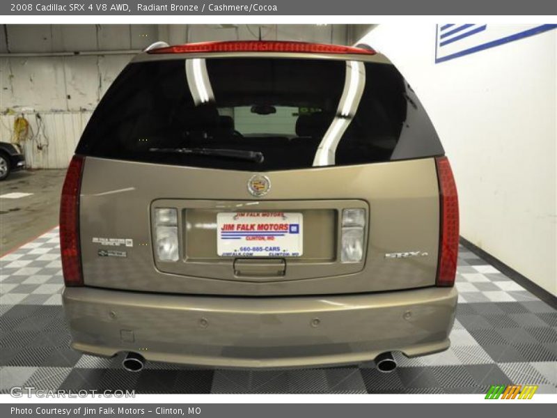 Radiant Bronze / Cashmere/Cocoa 2008 Cadillac SRX 4 V8 AWD