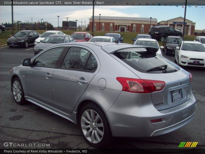 Apex Silver Metallic / Black 2010 Mitsubishi Lancer Sportback GTS
