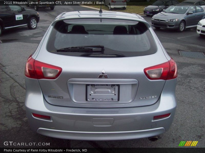 Apex Silver Metallic / Black 2010 Mitsubishi Lancer Sportback GTS