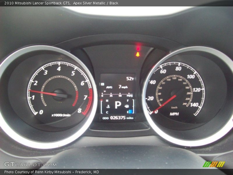 Apex Silver Metallic / Black 2010 Mitsubishi Lancer Sportback GTS