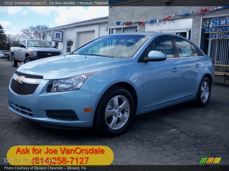 Ice Blue Metallic / Medium Titanium 2012 Chevrolet Cruze LT