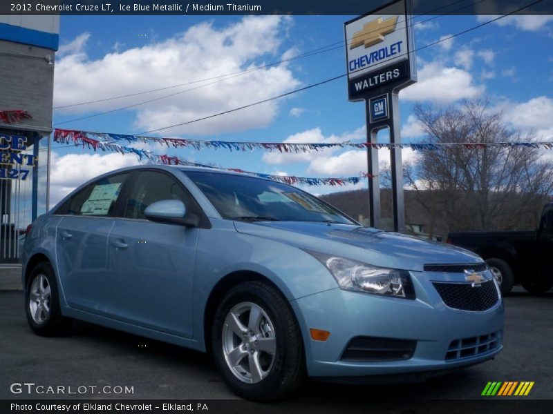 Ice Blue Metallic / Medium Titanium 2012 Chevrolet Cruze LT