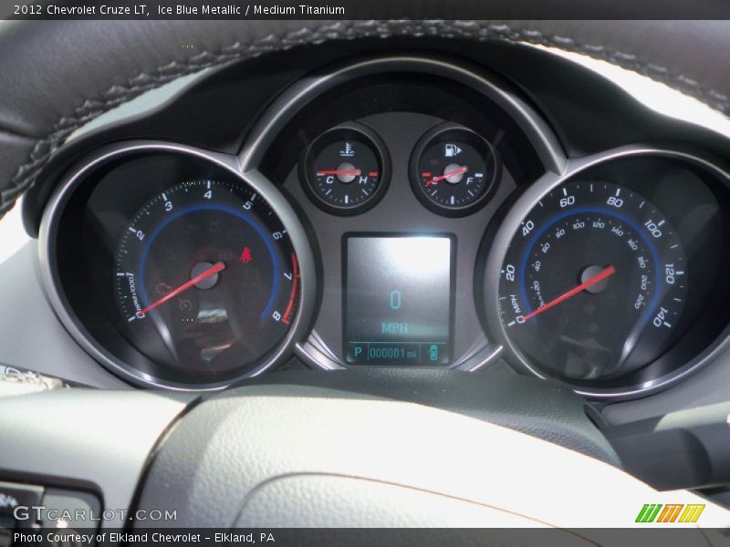 Ice Blue Metallic / Medium Titanium 2012 Chevrolet Cruze LT