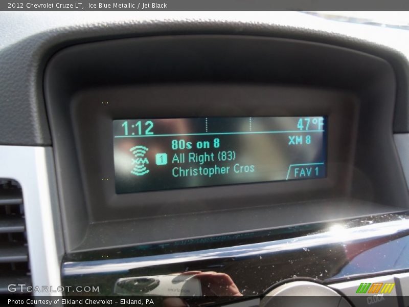 Ice Blue Metallic / Jet Black 2012 Chevrolet Cruze LT