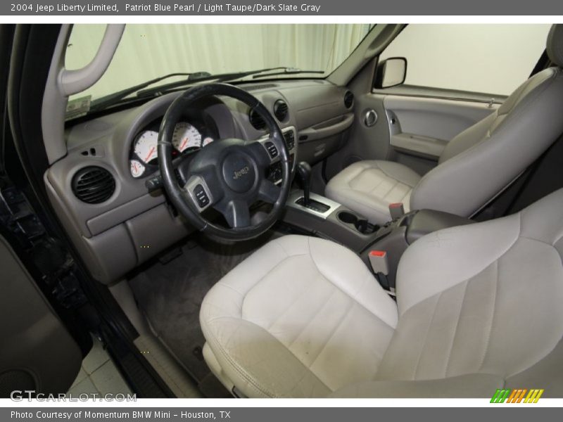 Patriot Blue Pearl / Light Taupe/Dark Slate Gray 2004 Jeep Liberty Limited