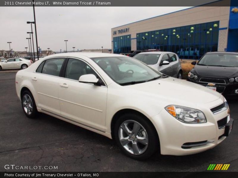 White Diamond Tricoat / Titanium 2011 Chevrolet Malibu LT