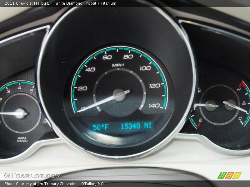 White Diamond Tricoat / Titanium 2011 Chevrolet Malibu LT