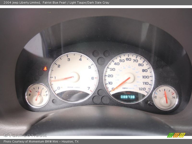 Patriot Blue Pearl / Light Taupe/Dark Slate Gray 2004 Jeep Liberty Limited