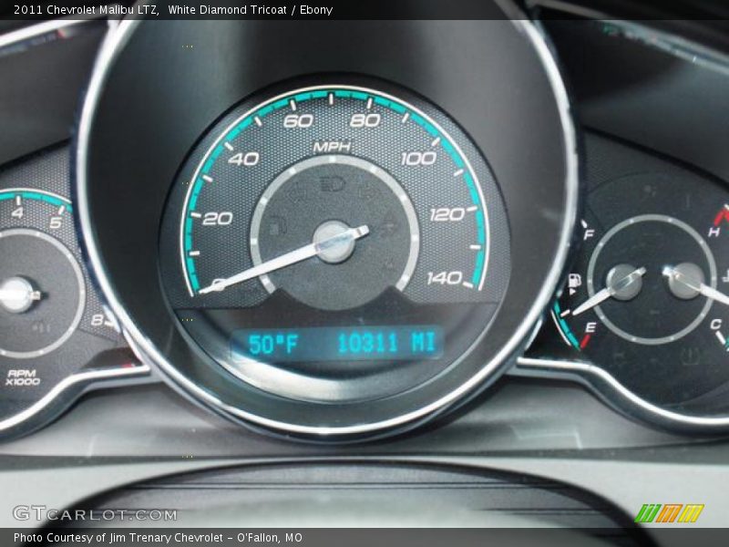 White Diamond Tricoat / Ebony 2011 Chevrolet Malibu LTZ